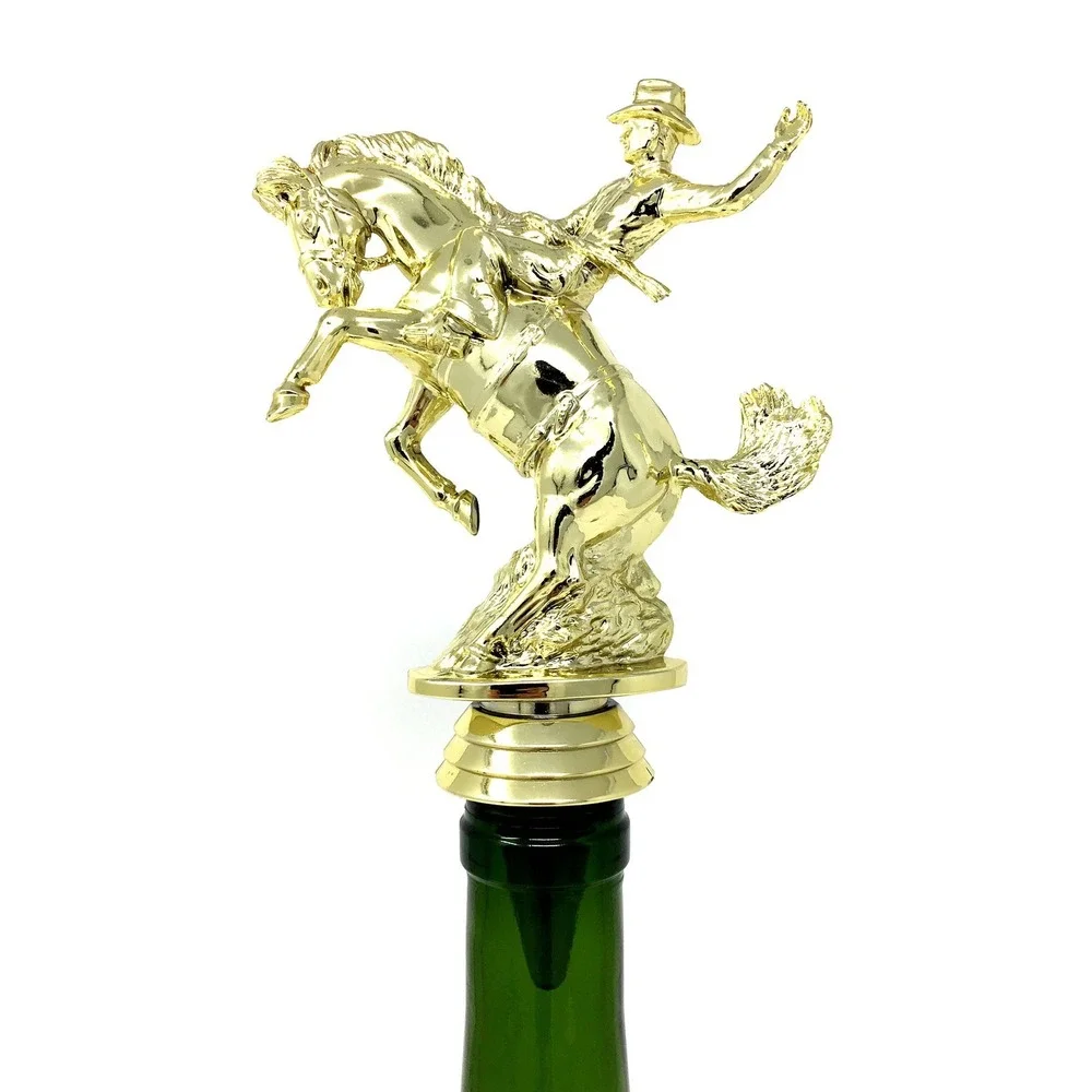 Handmade Bottle Stopper made from Repurposed Bronco Trophy